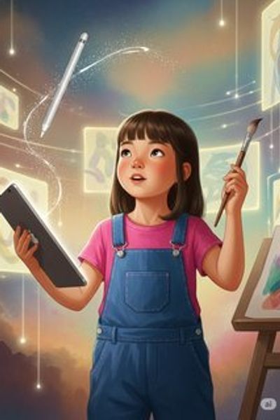 The Magical Canvas educational story for 7-12 years children in English featuring inspiring themes