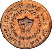 Civil War Merchant Token - Felix Dining Saloon (New York, NY; Overstruck on an 1863 Cent) - Reverse