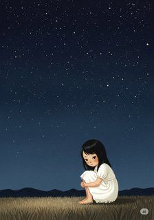 星降る夜の涙 fantasy story for 7-12 years children in Japanese featuring sad themes