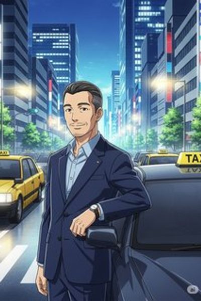 ケンジの個人タクシー daily life story for 7-12 years children in Japanese featuring inspiring themes