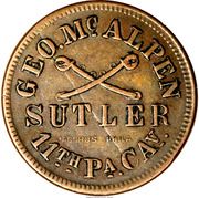 25 Cents - Civil War Sutler - Geo. McAlpen (11th PA Cav) - Obverse