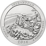 ¼ Dollar (Shenandoah, Silver 5 oz Bullion) - Reverse