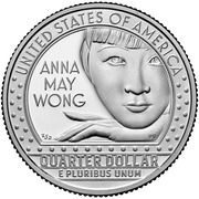 ¼ Dollar "Washington Quarter" (Anna May Wong) - Reverse