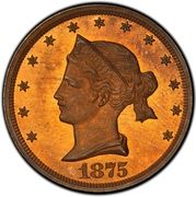 20 Cents "1875" (Pattern; copper) - Obverse