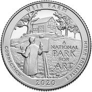 ¼ Dollar "Washington Quarter" (Weir Farm National Historic Site, Connecticut) - Reverse