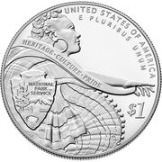 1 Dollar (100th Anniversary of the National Park Service) - Reverse
