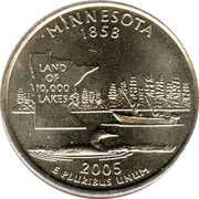 ¼ Dollar "Washington Quarter" (Minnesota) - Reverse