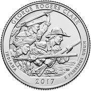 ¼ Dollar "Washington Quarter" (George Rogers Clark National Historical Park, Indiana) - Reverse