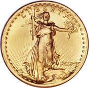 20 Dollars (Saint-Gaudens - Double Eagle, No motto, Roman numerals) - Obverse