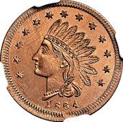 Civil War Merchant Token - Yankee Smith's Saloon (Detroit, Michigan) - Reverse