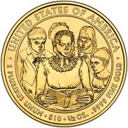 10 Dollars (Anna Harrison; Bullion Coinage) - Reverse