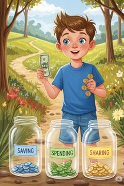 Finn and the Money Magic educational story for 7-12 years children in English featuring warm themes