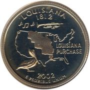 ¼ Dollar "Washington Quarter" (Louisiana) - Reverse