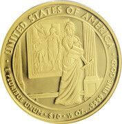 10 Dollars (Dolley Madison; Bullion Coinage) - Reverse