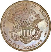 50 Dollars "Half Union" (Pattern; copper) - Reverse