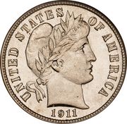 1 Dime "Barber Dime" - Obverse