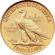 10 Dollars (Indian Head - With motto) - Reverse