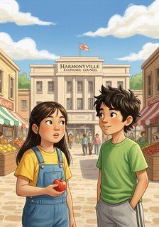 Elara and the Harmonyville Helpers educational story for 7-12 years children in English featuring warm themes
