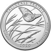 ¼ Dollar "Washington Quarter" (Tallgrass Prairie National Preserve, Kansas) - Reverse
