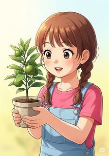 宮川早生と花の物語 educational story for 7-12 years children in Japanese featuring warm themes