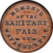Civil War Token - Sanitary Fair (Wapakoneta, Ohio) - Obverse