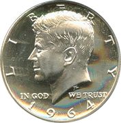 ½ Dollar "Kennedy Half Dollar" (90% Silver) - Obverse