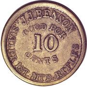 10 Cents - Civil War Token - JJ Benson (1st MTD Rifle Company of New York) - Obverse
