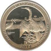 ¼ Dollar "Washington Quarter" (Everglades National Park, Florida) - Reverse