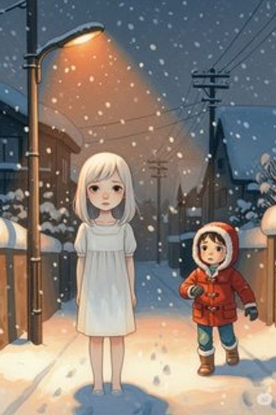 雪の日の約束 fantasy story for 7-12 years children in Japanese featuring melancholy themes