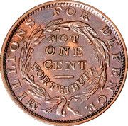Cent - Hard Times Token - Millions For Defence (Not For One Cent) - Reverse