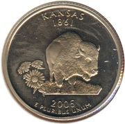 ¼ Dollar "Washington Quarter" (Kansas) - Reverse