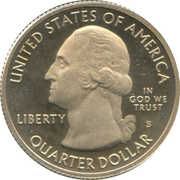 ¼ Dollar "Washington Quarter" (Gettysburg National Military Park, Pennsylvania) - Obverse