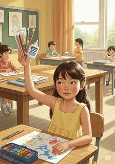 Shiori's Sharing Adventure educational story for 3-6 years children in English featuring warm themes