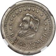 Civil War Merchant Token - Arch Saloon (Montville, Connecticut) - Reverse