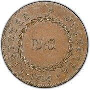½ Penny - Nova Constellatio “Blunt Rays, CONSTELATIO” - Obverse