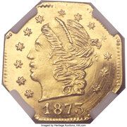¼ Dollar (California Territorial Gold "Liberty Head") - Obverse