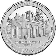 ¼ Dollar "Washington Quarter" (Harpers Ferry National Historical Park, West Virginia) - Silver Proof - Reverse