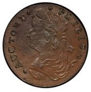 ½ Penny - Auctori Plebis - Obverse
