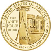 10 Dollars (Edith Roosevelt; Bullion Coinage) - Reverse