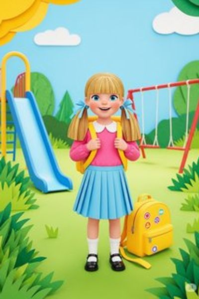 Emma's Brave Day daily life story for 7-12 years children in English featuring warm themes