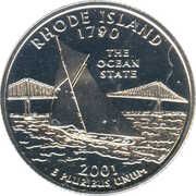 ¼ Dollar "Washington Quarter" (Rhode Island) - Reverse