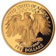 5 Dollars (George Washington Death Bicentennial) - Reverse