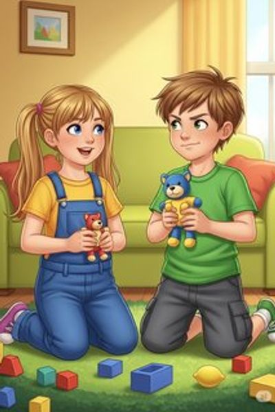 Sophie and Leo's Peaceful Playground educational story for 3-6 years children in English featuring tense themes