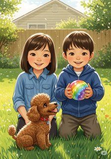 からあげとキラキラボール adventure story for 7-12 years children in Japanese featuring warm themes