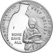 ½ Dollar (National Purple Heart Hall of Honor) - Reverse