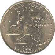 ¼ Dollar "Washington Quarter" (New York) - Reverse