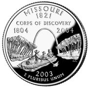 ¼ Dollar "Washington Quarter" (Missouri - Silver Proof) - Reverse
