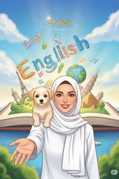 مغامرتي في عالم اللغة الإنجليزية educational story for 3-6 years children in Arabic featuring warm themes