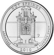¼ Dollar "Washington Quarter" (Hot Springs, Arkansas - Silver Proof) - Reverse