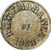 Civil War Token - Remembrance of 1863 - Obverse